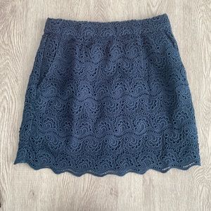 Jack Wills lace navy mini skirt